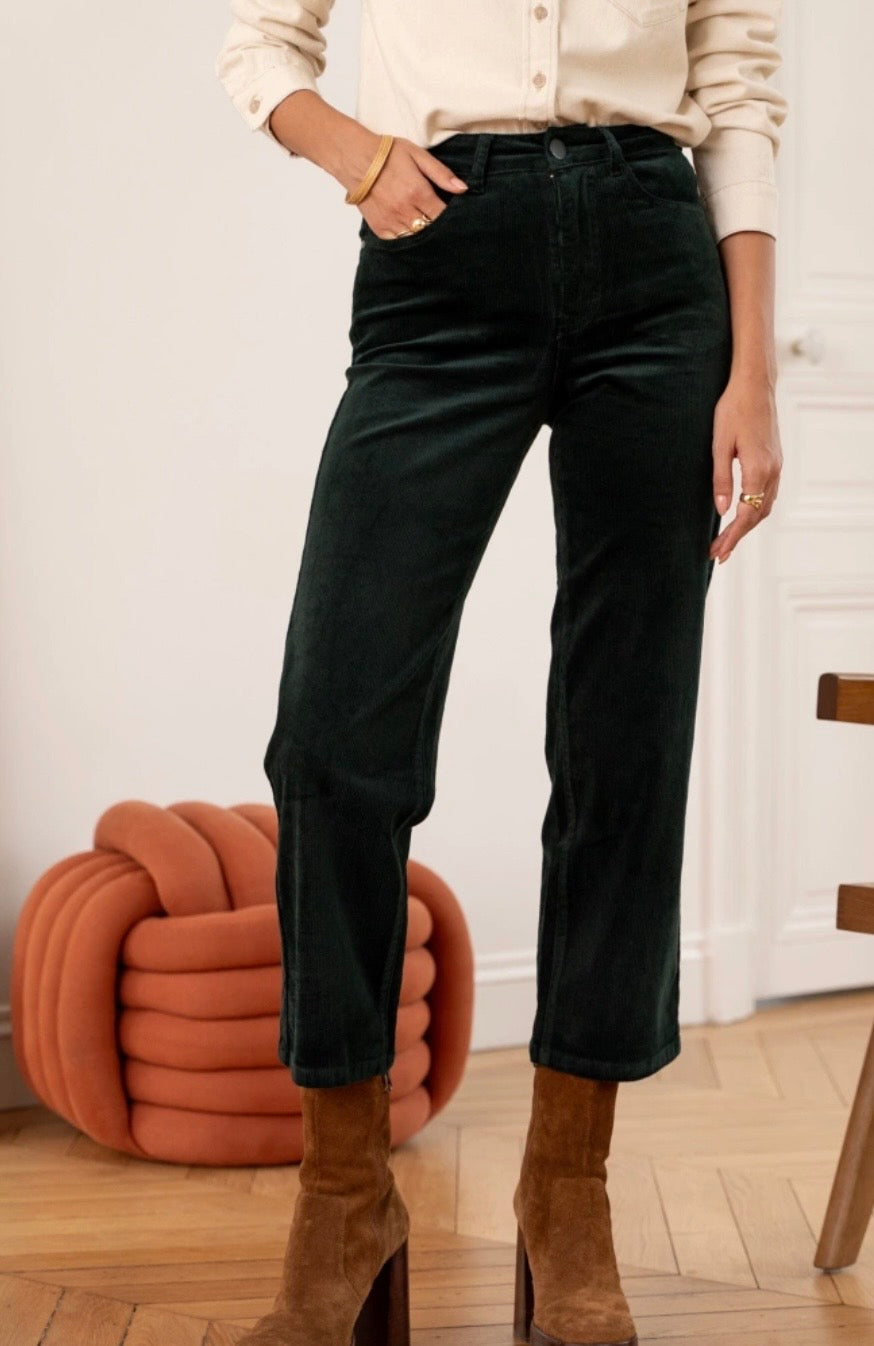 Calças de bombazine