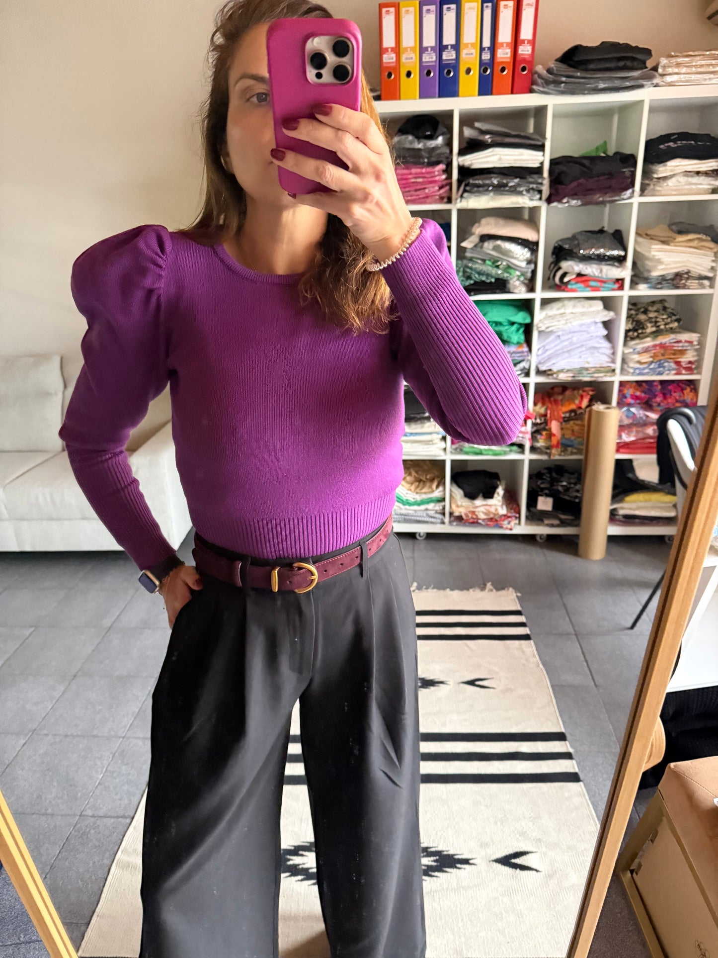 Malha com balão no ombro- 25% OFF