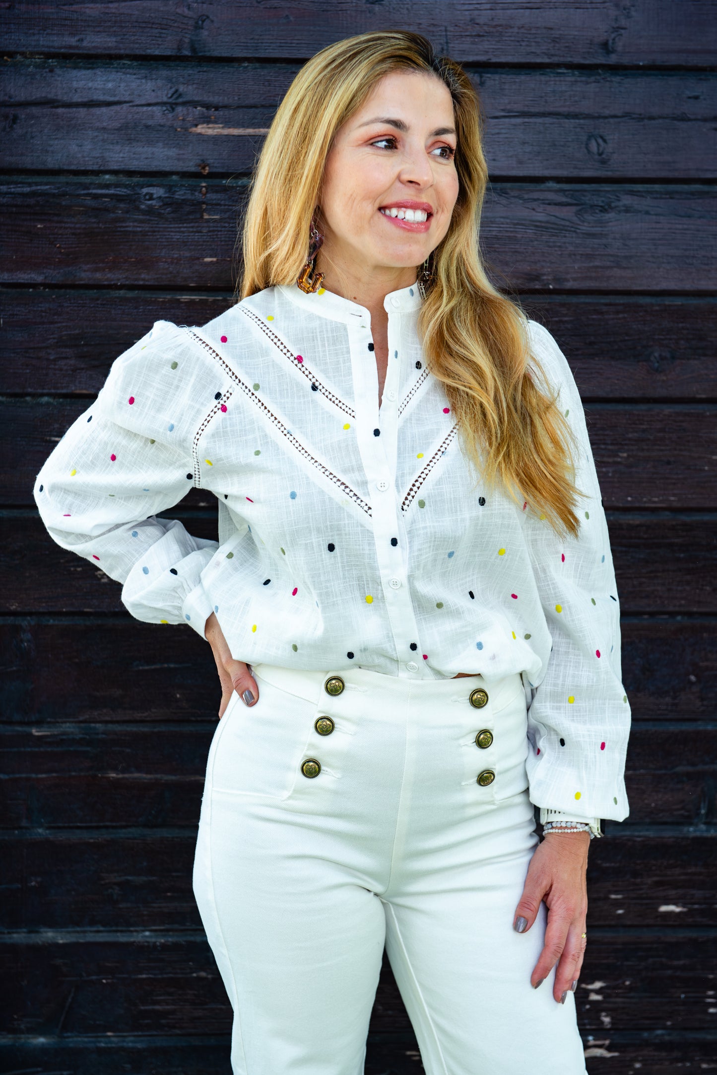 Camisa Bolinhas coloridas