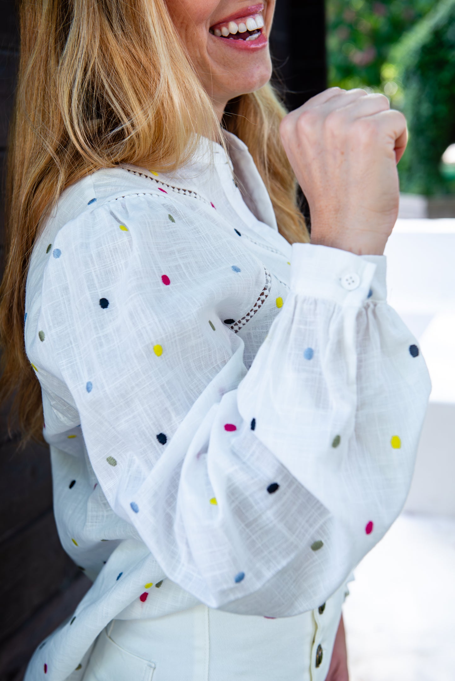 Camisa Bolinhas coloridas