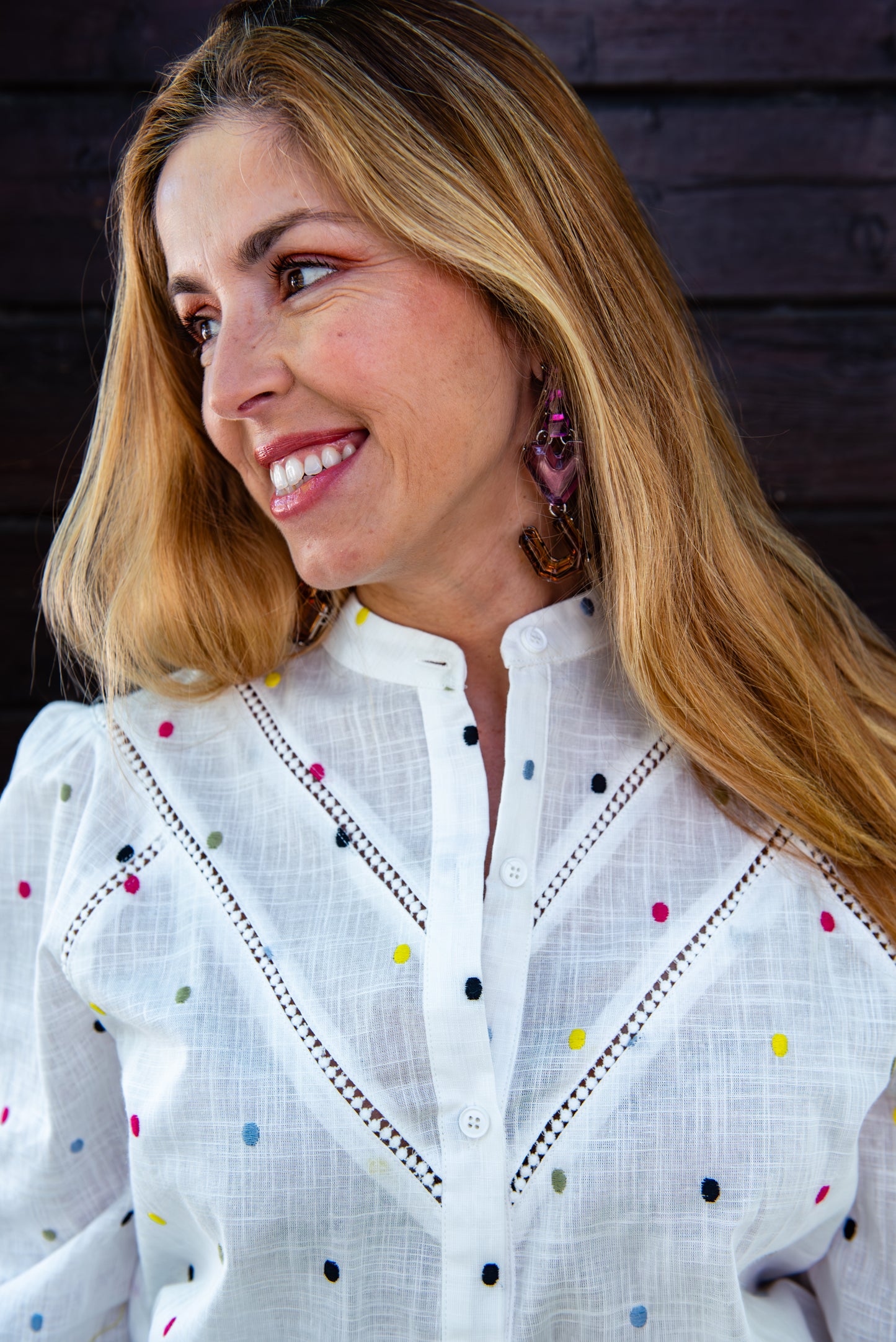 Camisa Bolinhas coloridas